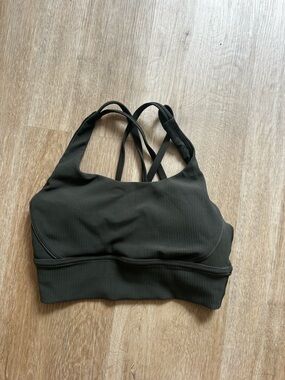 Lululemon Energy Longline Bra Ribbed Luxtreme